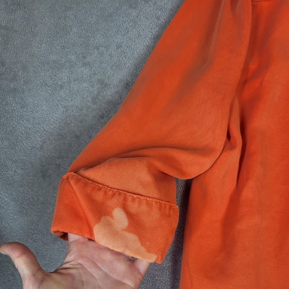 Pulp Bright Orange Rolled Sleeve Button-up Shirt - Picture 7 of 9